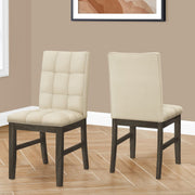 Dining Chair, Upholstered, Dining Room, Transitional (Set of 2) - Cream - R&R Furniture Gallery (Fountain Valley, CA)