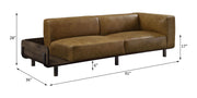 Blanca - Sofa - Chestnut Top Grain Leather & Rustic Oak - R&R Furniture Gallery (Fountain Valley, CA)