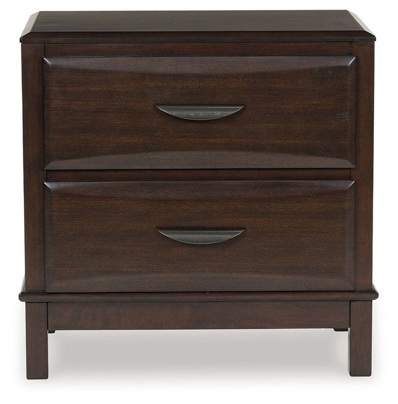 Vanmore - Two Drawer Night Stand - Dark Brown - R&R Furniture Gallery (Fountain Valley, CA)