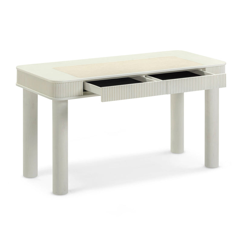 Sarah - Executive Work Desk - Cream - R&R Furniture Gallery (Fountain Valley, CA)