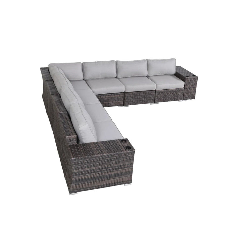 Rattan Sectional Sofa Set With Cushions - R&R Furniture Gallery (Fountain Valley, CA)