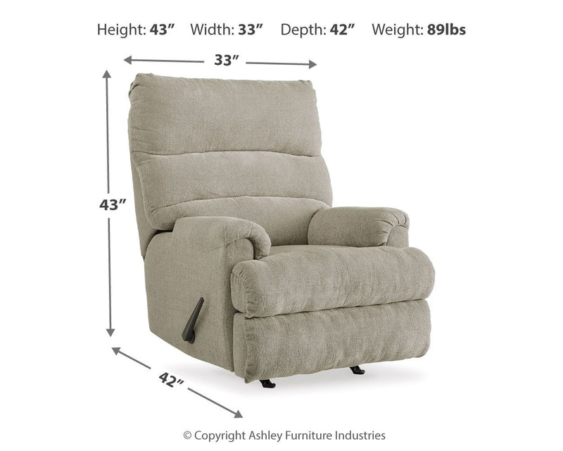 Man Fort - Rocker Recliner - R&R Furniture Gallery (Fountain Valley, CA)