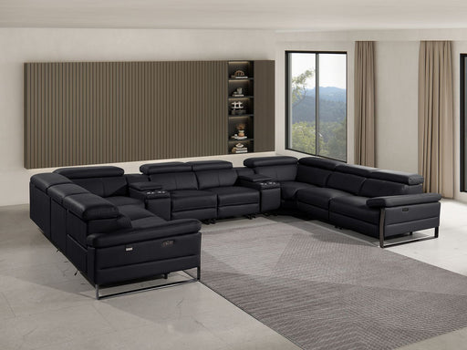 1246 - 10-Piece U-Shaped Modular Power Reclining Sectional With 4 Power Recliners And Power Headrests - R&R Furniture Gallery (Fountain Valley, CA)