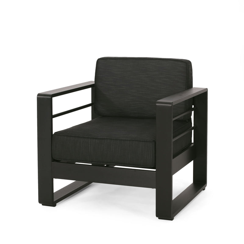 Noble House Maya Bay club arm chair with beige upholstery and wooden legs, stylish and comfortable seating for living rooms.