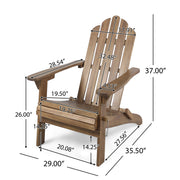 Aurascape - Outdoor Acacia Wood Foldable Adirondack Chair - R&R Furniture Gallery (Fountain Valley, CA)