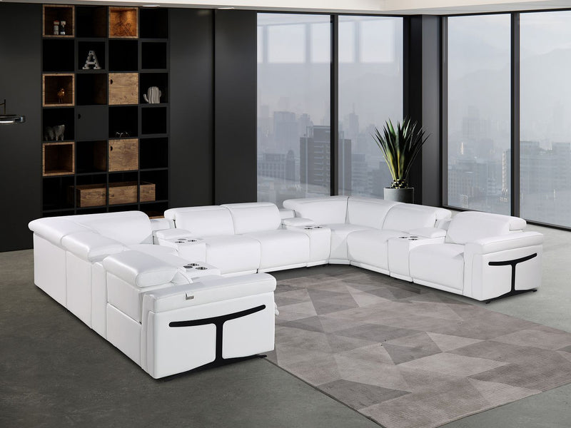 1126 - 12-Piece U-Shaped Sectional Sofa In With 4 Power Recliners & Power Headrests - R&R Furniture Gallery (Fountain Valley, CA)
