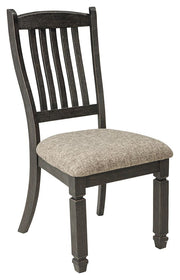 Tyler Creek - Dining UPH Side Chair (Set of 2) - Slatback - Black / Grayish Brown - R&R Furniture Gallery (Fountain Valley, CA)