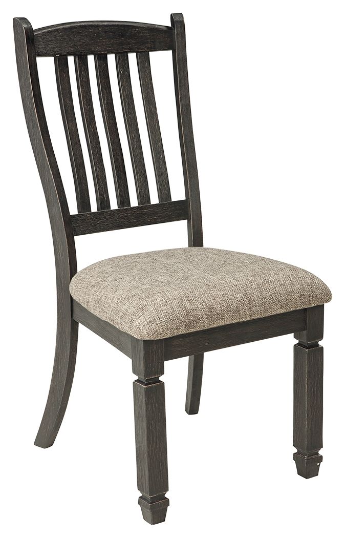 Tyler Creek - Dining UPH Side Chair (Set of 2) - Slatback - Black / Grayish Brown - R&R Furniture Gallery (Fountain Valley, CA)