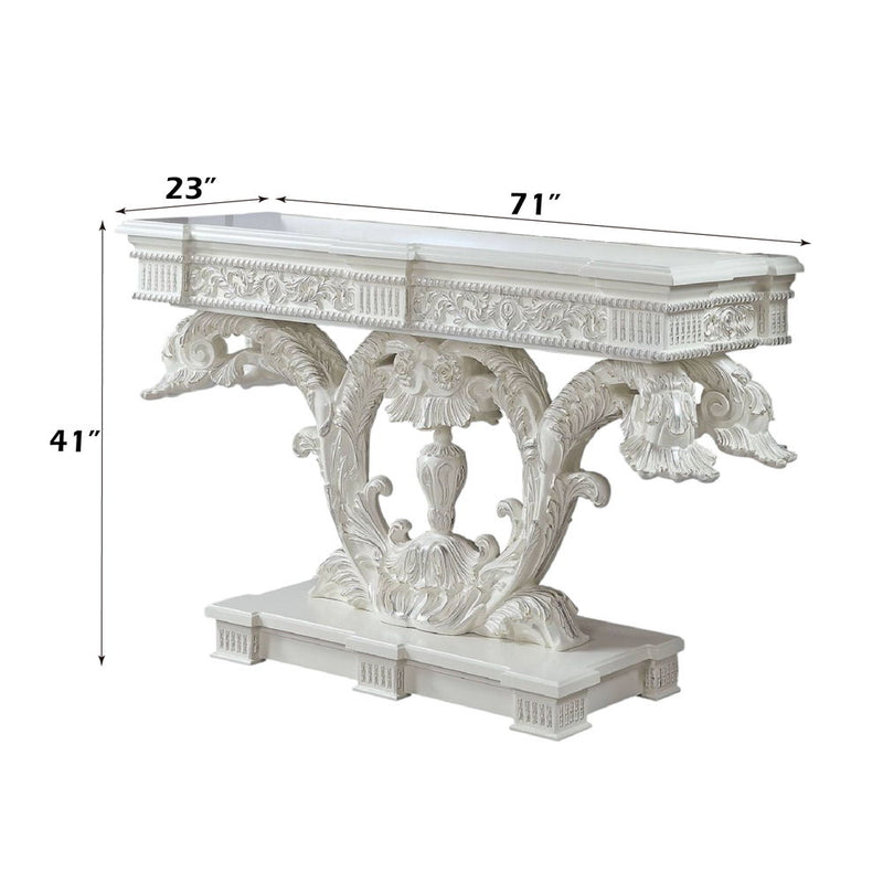 Vanaheim - Sofa Table - Antique White - R&R Furniture Gallery (Fountain Valley, CA)