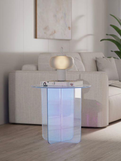 Fomo Large End Table in Iridescent Glass - R&R Furniture Gallery (Fountain Valley, CA)