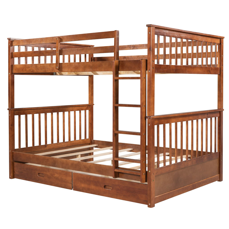 Bunk Bed With Ladders And 2 Storage Drawers - R&R Furniture Gallery (Fountain Valley, CA)