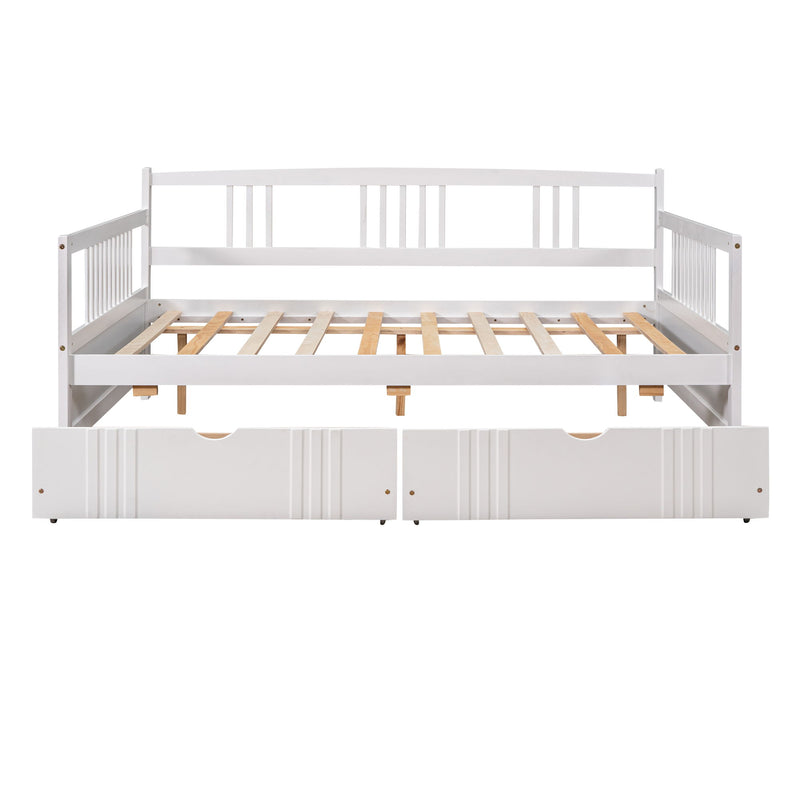 Modern DreamHaus multifunctional daybed with built-in storage drawers and sleek design, perfect for contemporary bedrooms.