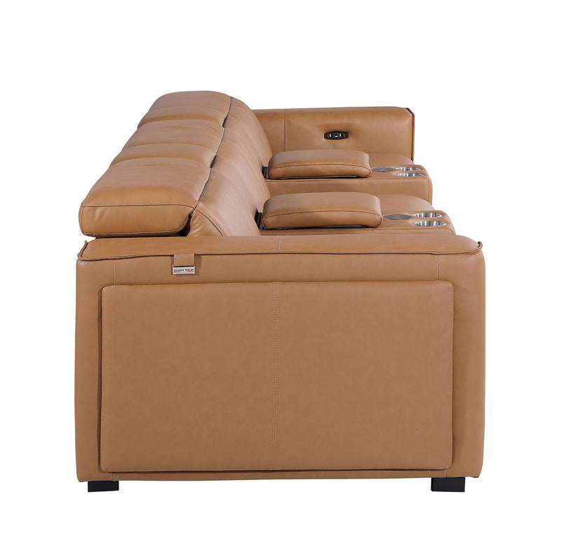 1224 - 5-Piece Modular Power Reclining Sofa In With 3 Power Recliners & Power Headrests