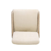 Arizona - Solid Ash Upholstered Counter Stool With Rope Detail - Creme De La Creme White - R&R Furniture Gallery (Fountain Valley, CA)