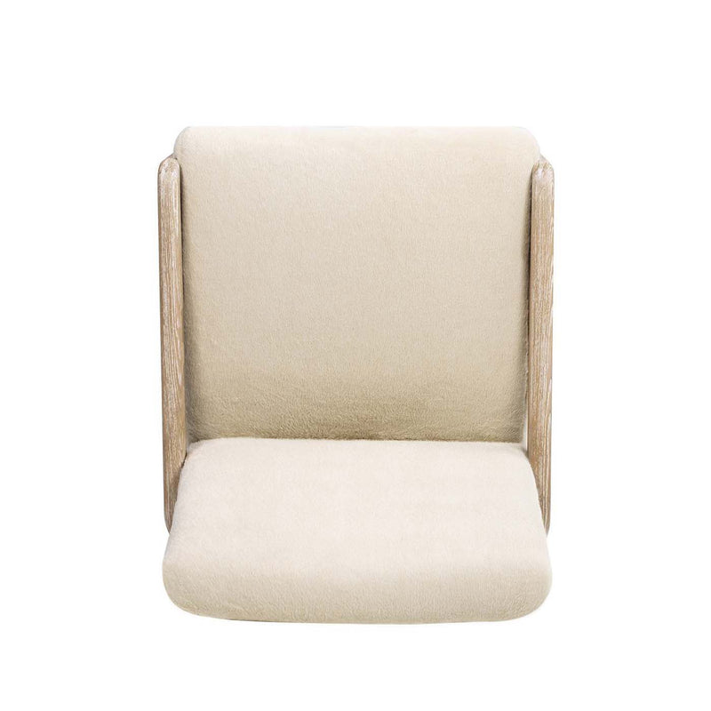 Arizona - Solid Ash Upholstered Counter Stool With Rope Detail - Creme De La Creme White - R&R Furniture Gallery (Fountain Valley, CA)