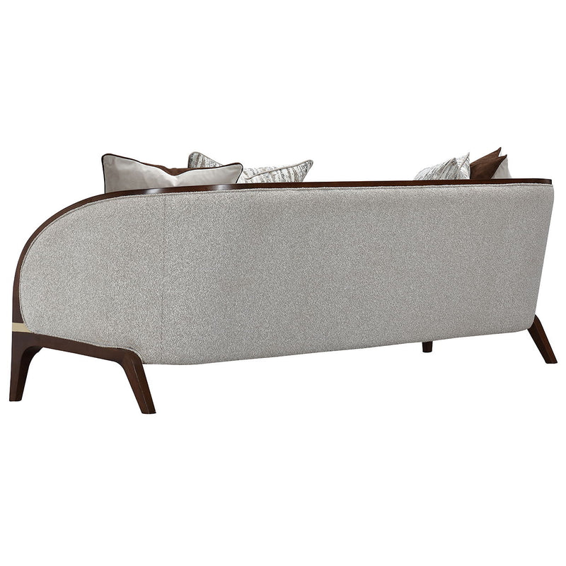 Houston - Sofa - Pebble / Walnut - R&R Furniture Gallery (Fountain Valley, CA)