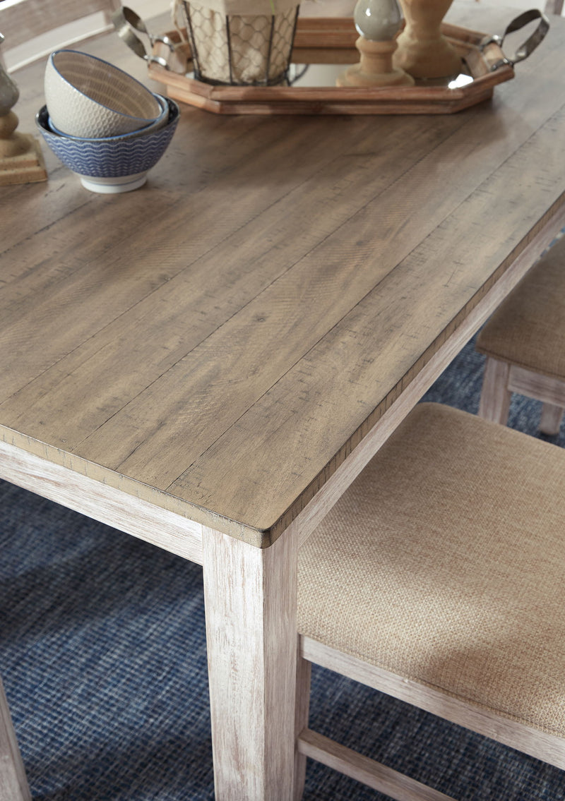 Skempton - RECT DRM Table w/Storage - White - R&R Furniture Gallery (Fountain Valley, CA)