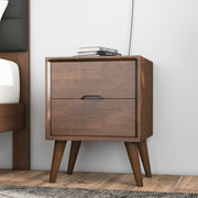 Alexandra - Night Stand With 2 Drawers - Walnut Brown - R&R Furniture Gallery (Fountain Valley, CA)