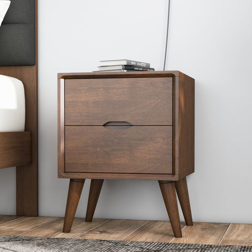 Alexandra - Night Stand With 2 Drawers - Walnut Brown - R&R Furniture Gallery (Fountain Valley, CA)