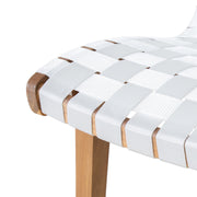 White Charlotte lounge chair by Noble House, modern armchair with plush upholstery and sleek design for comfortable seating.