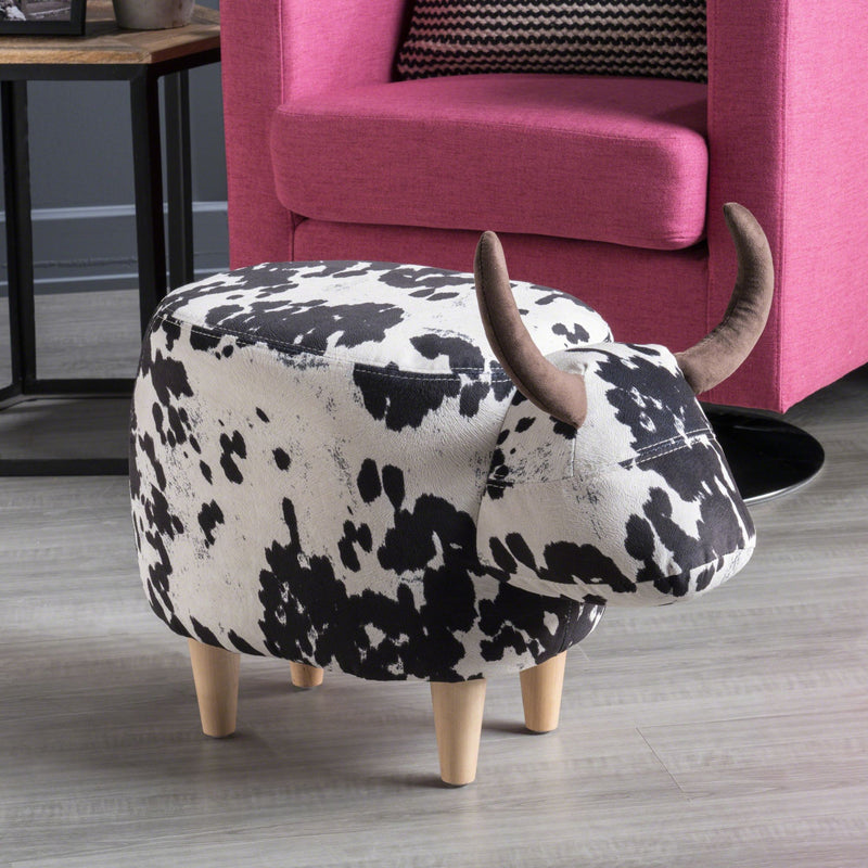Cow Shaped Ottoman Footstool - R&R Furniture Gallery (Fountain Valley, CA)