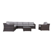 Outdoor Wicker Conversation Set With Cushions, All Weather - R&R Furniture Gallery (Fountain Valley, CA)