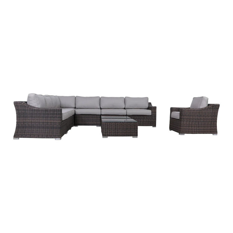 Outdoor Wicker Conversation Set With Cushions, All Weather - R&R Furniture Gallery (Fountain Valley, CA)