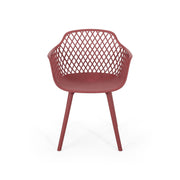 Set of two Noble House Poppy chairs with modern wooden design and cushioned seats, perfect for dining or living spaces.