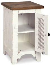 Wystfield - Chair Side End Table - White / Brown - R&R Furniture Gallery (Fountain Valley, CA)