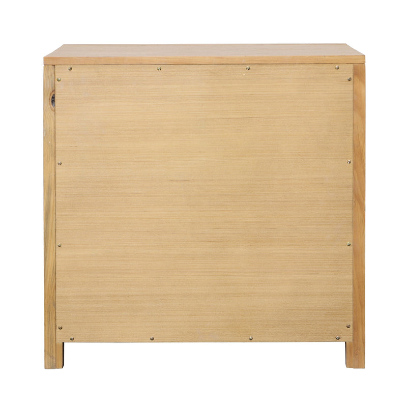 Roux - Double Drawer Nightstand - Light And Gray Warm Wash