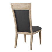 Dark gray Uttermost Encore armless side chair with sleek modern design and upholstered seat, shown from a front angle.