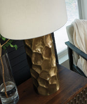 Marshawn - Metal Table Lamp - Gold Finish - R&R Furniture Gallery (Fountain Valley, CA)