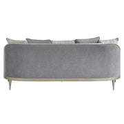Fernando - Sofa With 5 Pillows - Gray Chenille & Champagne - R&R Furniture Gallery (Fountain Valley, CA)