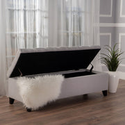 Glouster - Storage Ottoman - Light Gray - R&R Furniture Gallery (Fountain Valley, CA)