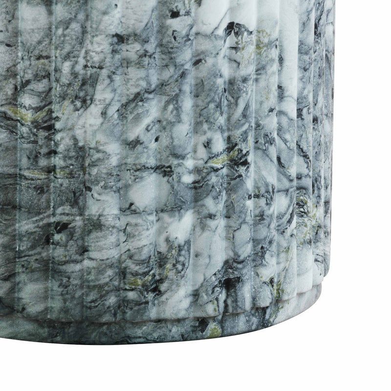 Serafina - Concrete Indoor / Outdoor Side Table - Marble Pattern - R&R Furniture Gallery (Fountain Valley, CA)