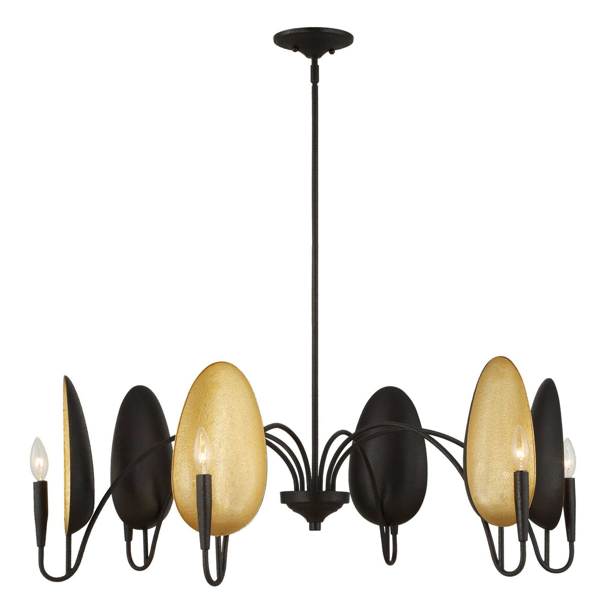 Warwick - 6 Light Chandelier - Matte Black