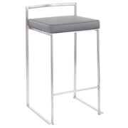 Lumi Source Fuji contemporary elegant stackable counter stool set with sleek modern design and wooden seats