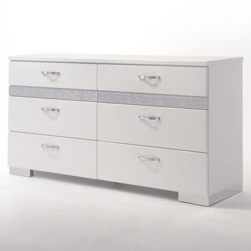 Naima II - Dresser - White High Gloss - R&R Furniture Gallery (Fountain Valley, CA)