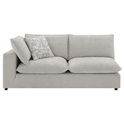 Marisa - Modular Left Facing Loveseat With 2 Pillows - Beige Boucle - R&R Furniture Gallery (Fountain Valley, CA)