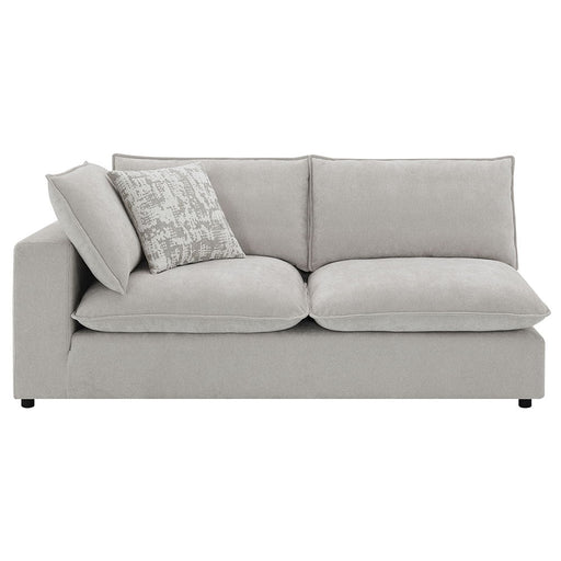 Marisa - Modular Left Facing Loveseat With 2 Pillows - Beige Boucle - R&R Furniture Gallery (Fountain Valley, CA)