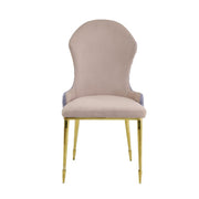 Caolan - Side Chair (Set of 2) - Tan, Lavender Fabric & Gold - R&R Furniture Gallery (Fountain Valley, CA)