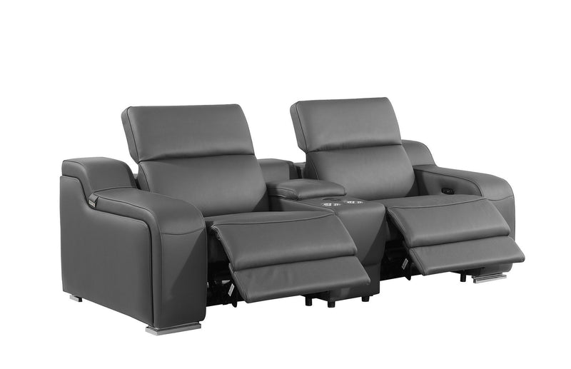1116 - 7-Piece Modular Power Reclining Sofa, Loveseat & Chair Set In With 6 Power Recliners & Power Headrests