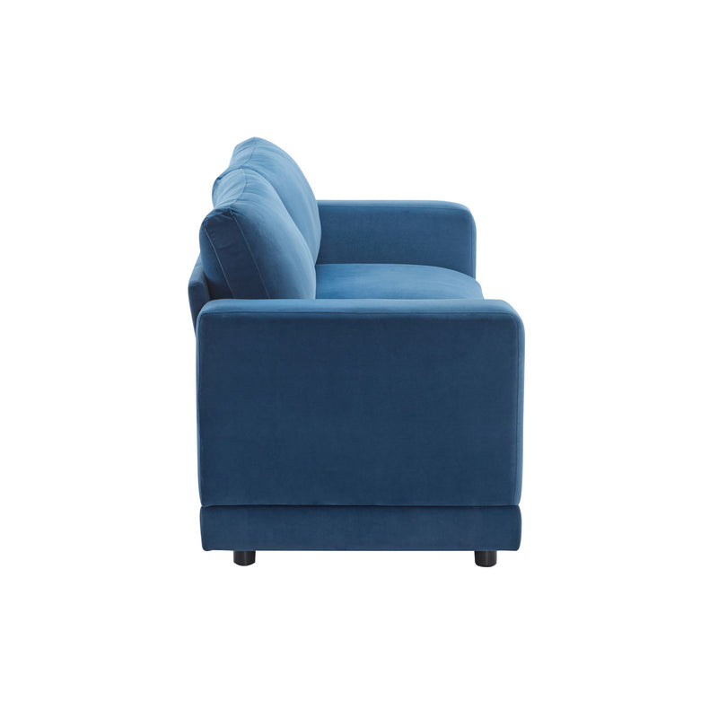 Modern Square Arm Sofa With Soft Fabric Upholstery, Deep Cushions - R&R Furniture Gallery (Fountain Valley, CA)