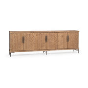 Classic Home Edison 6-door cabinet in Sandy Cove finish, wooden buffet with ample storage and elegant design features.
