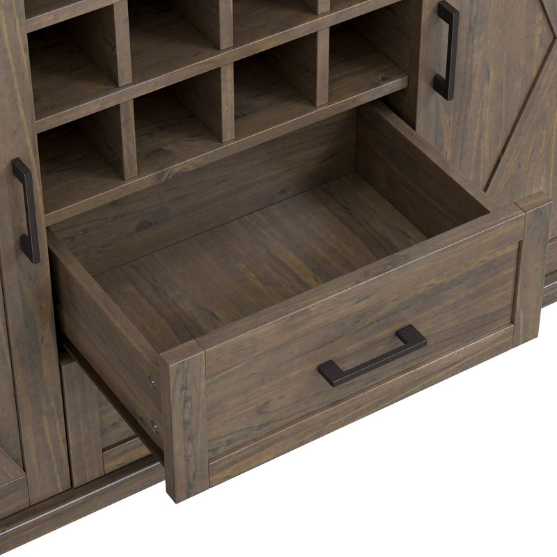 Ela - Sideboard With Wine Storage - Smoky Brown - R&R Furniture Gallery (Fountain Valley, CA)