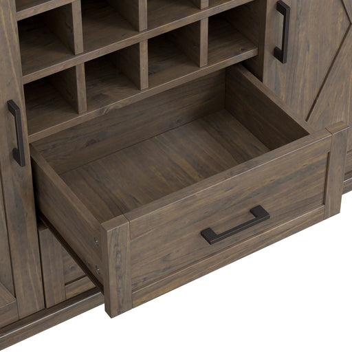 Ela - Sideboard With Wine Storage - Smoky Brown - R&R Furniture Gallery (Fountain Valley, CA)