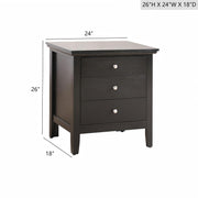 3 Drawer Nightstand & Dove Tailed Drawers - R&R Furniture Gallery (Fountain Valley, CA)