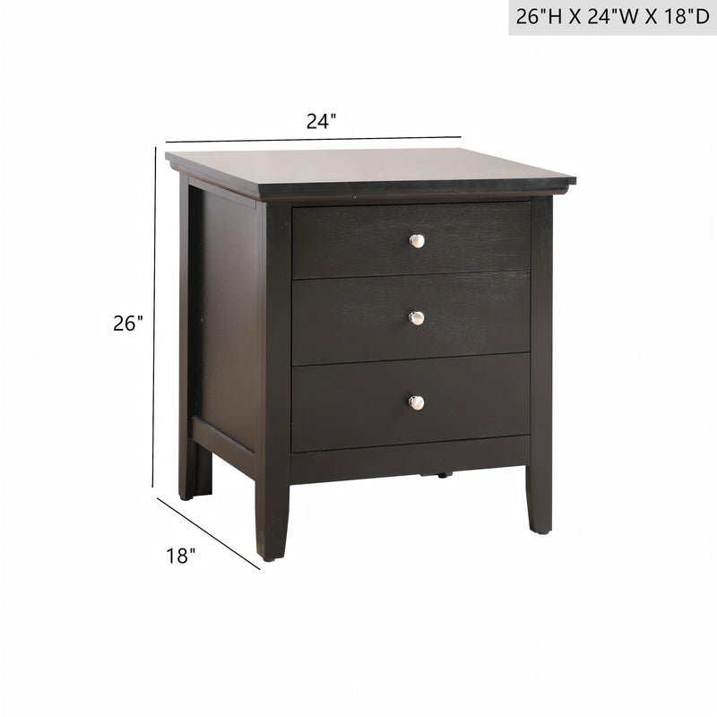 3 Drawer Nightstand & Dove Tailed Drawers - R&R Furniture Gallery (Fountain Valley, CA)