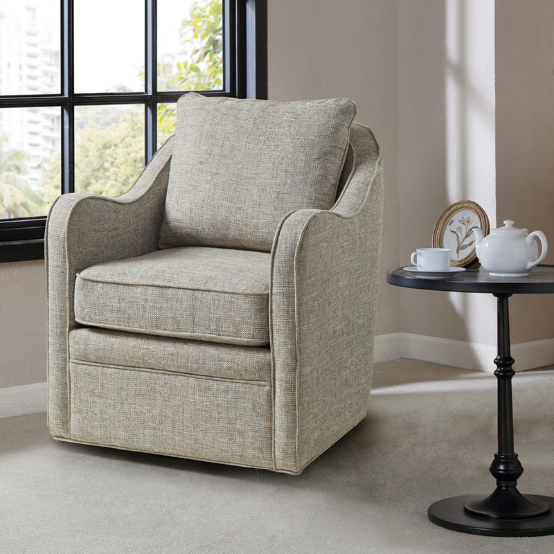 Wide Seat Arm Chair With 360 Degree Rotation - R&R Furniture Gallery (Fountain Valley, CA)