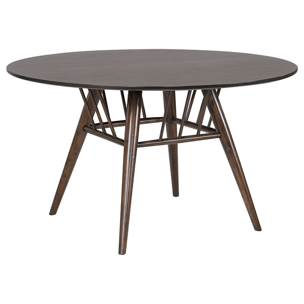 Shirley - Round Dining Table - Dark Walnut